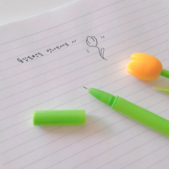 실리콘 튤립 꽃 볼펜