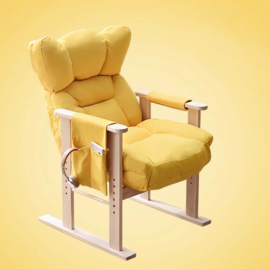 1인용 각도&높이 조절 패브릭 소파 (옐로우)