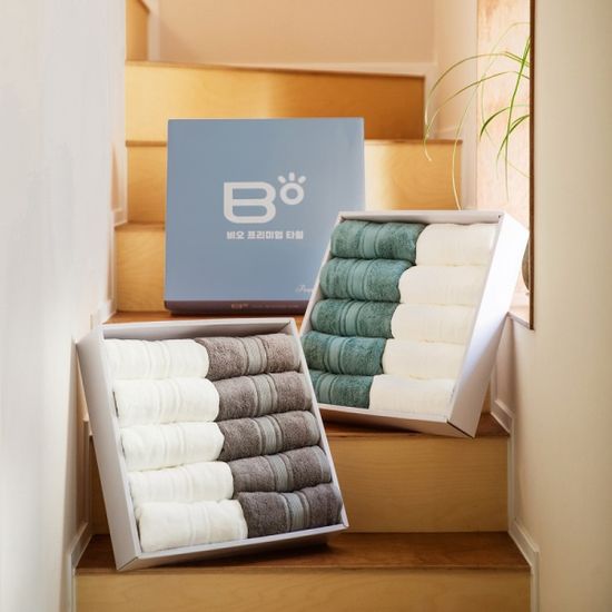 비오 프리미엄 호텔식 천연대나무 뱀부타월 수건 10장