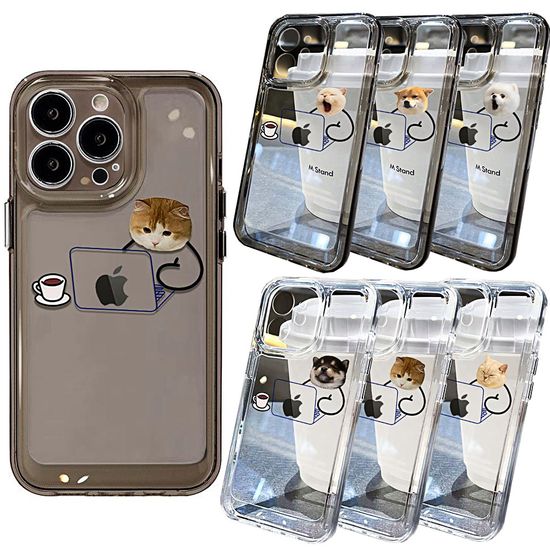 아이폰 15 14 13 프로 맥스 고양이 강아지 로고케이스