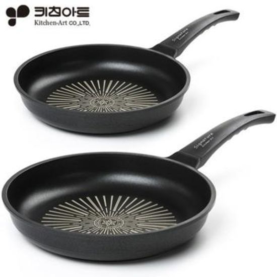 키친아트 후라이팬 2종세트 (22cm+30cm) 인덕션가능