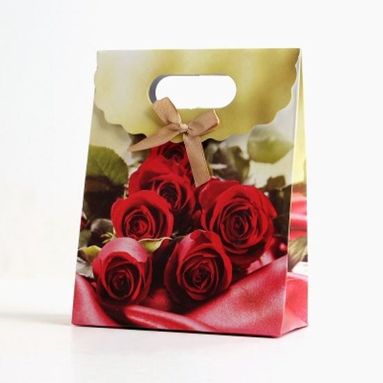 로즈 리본 선물백 / 기념일 선물포장 벨크로 쇼핑백