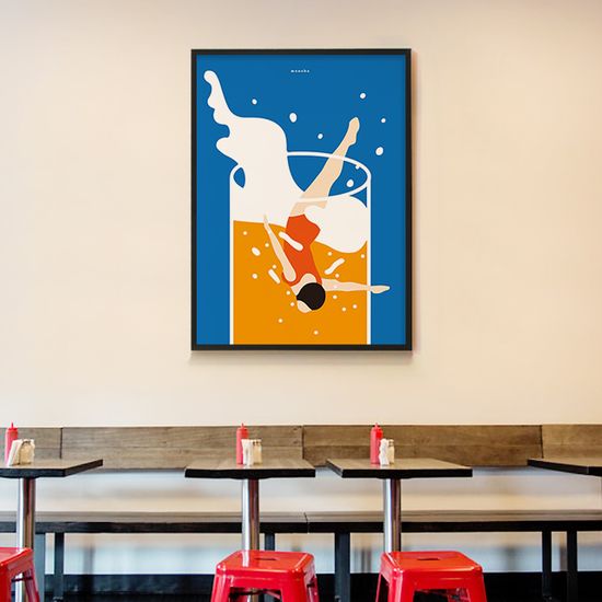 비어 다이브 2 M 디자인 포스터 맥주 생맥주 식당