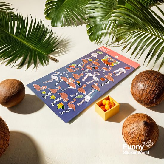 퍼니스티커 AT-210 플라밍고 아트지 다이어리데코