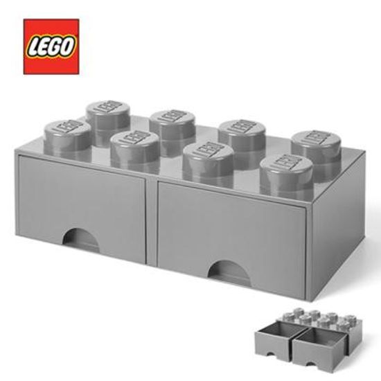 [LEGO]레고 블럭 서랍 정리함 8구_그레이/ 서랍형