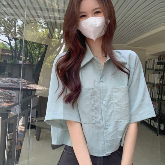 루즈핏 린넨 카라 셔츠 여성 남방 데일리 블라우스