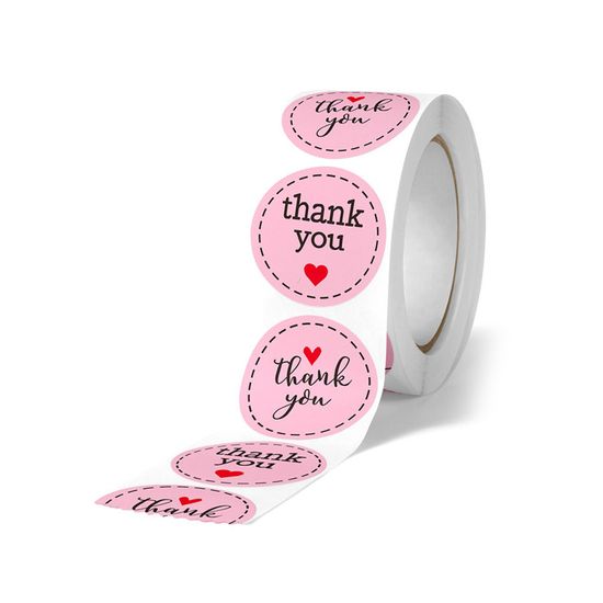 [와인앤쿡]러블리 땡큐 롤스티커 500매(1세트)