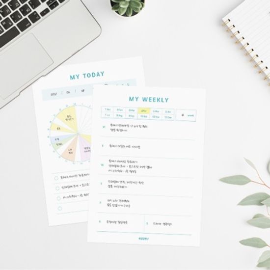MY WEEKLY 심플 메모지 주간 체크리스트 플래너