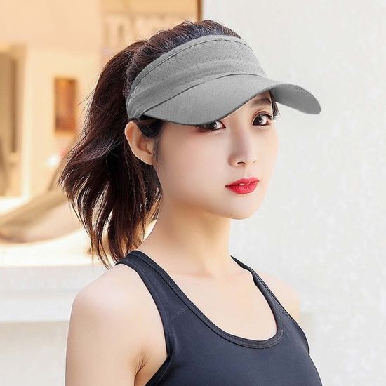 쿨링 메쉬 스포츠 썬캡(그레이) 자외선차단 모자