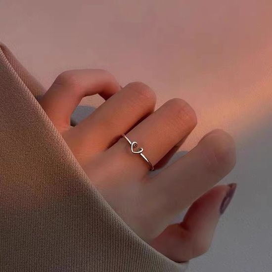 하트 러브 반지 오픈 링 반지 애끼 엄지 검지 링 반지