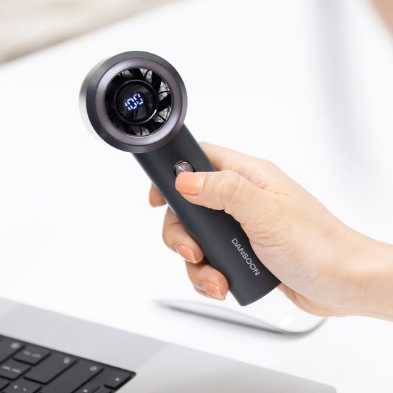 단순생활 슬라이딩 백풍기 휴대용 100단 손 선풍기