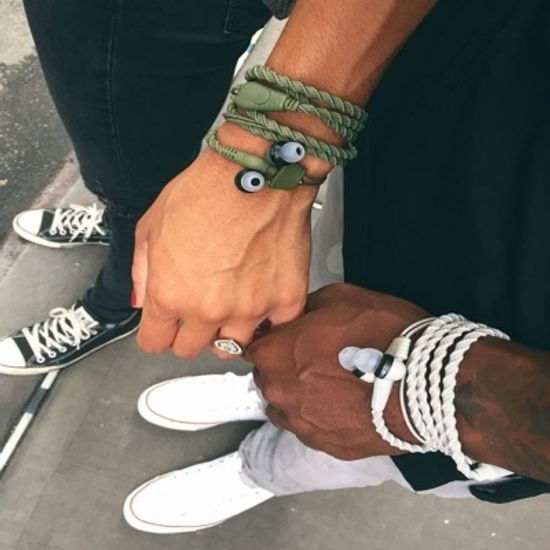 [핑크/그린]패션팔찌 이어폰 Classic with No Mic