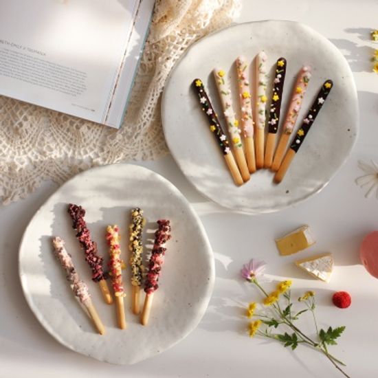 데이지 마카롱 막대과자 초콜릿 만들기 DIY 세트