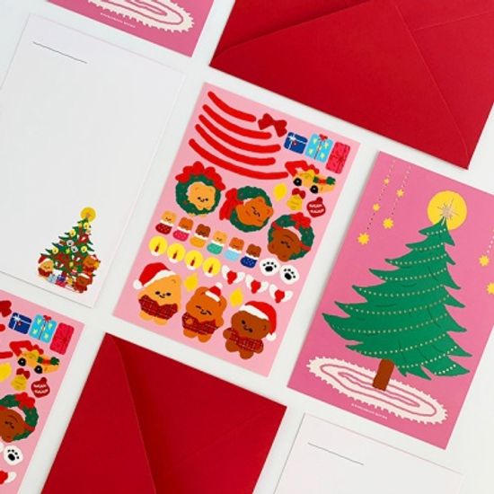 큐피드곰 트리 꾸미기 스티커 세트