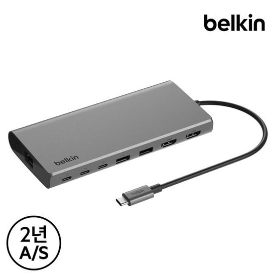 벨킨 8in1 듀얼 디스플레이 C타입 멀티 허브 INC015bt