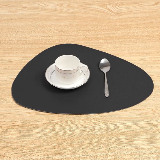 [쿠킹홈]페블 양면 가죽 테이블매트(블랙+레드)