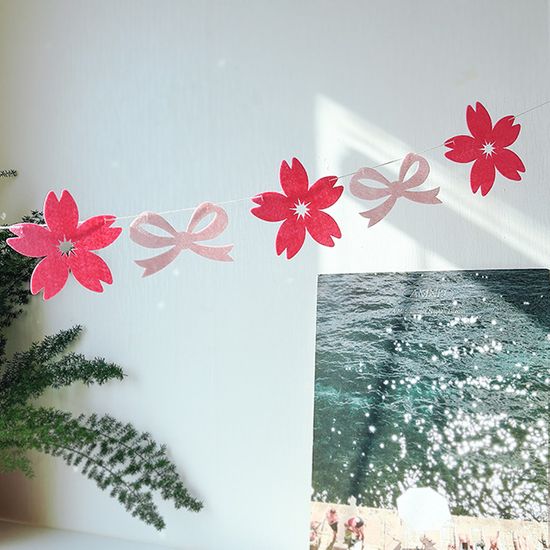 봄봄 벚꽃 리본 가랜드