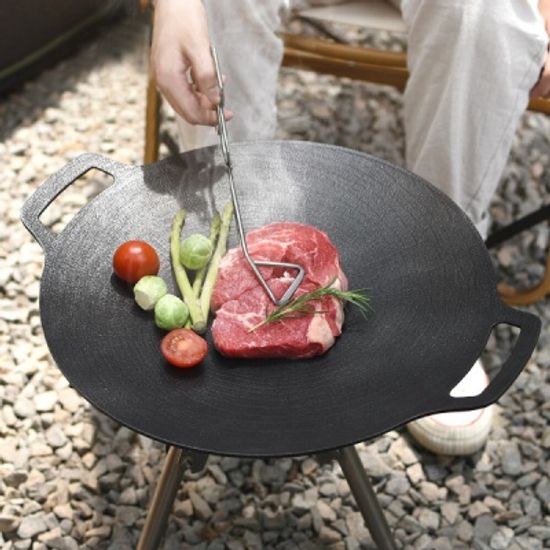 그리들 IH 인덕션 통주물 그리들팬 솥뚜껑 36cm 블랙