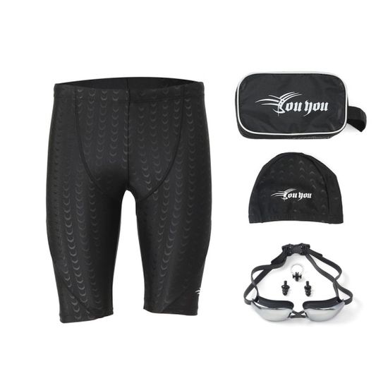 샤크 4부 남성 실내 수영복 6종세트 XL 스윔수트 블랙