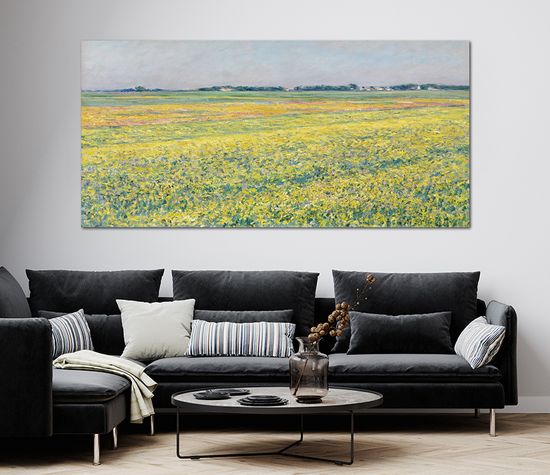 구스타브카유보트 노란들판 인테리어 명화 액자 대형