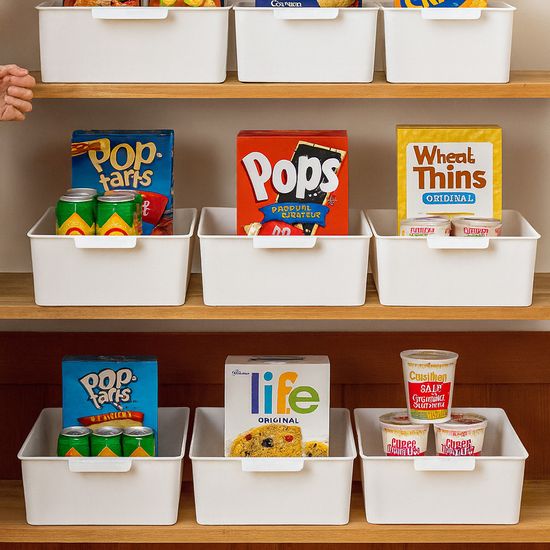 리빙 그립 바스켓 L 8P 손잡이 정리함