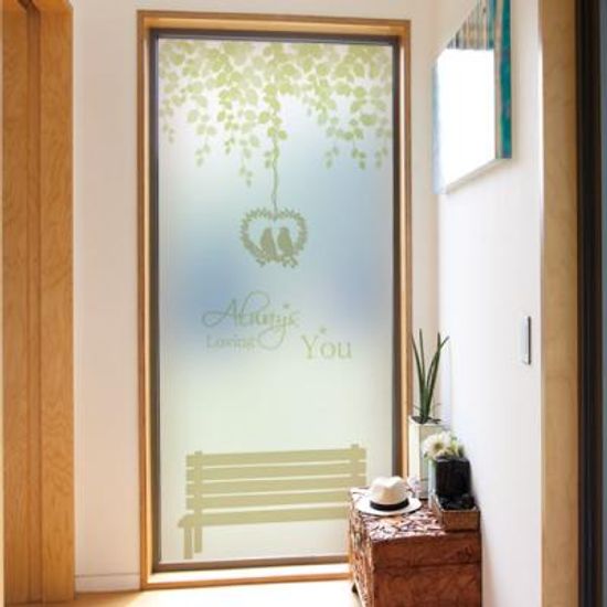 ik524-숲속새들의휴식처_유리문시트지