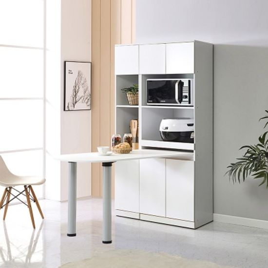 루블린 주방 식탁 렌지대+틈새장 세트 오픈형 (착불)