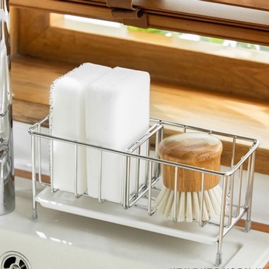 304스텐 스탠드형 수세미거치대 수세미랙 싱크대정리