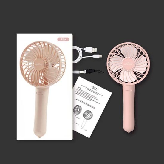 [4단 조절] 퀸센스 핸디형 미니 손풍기 핑크