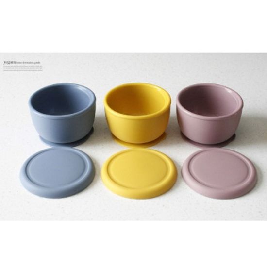 실리콘 유아용 식기 흡착볼 3개 세트