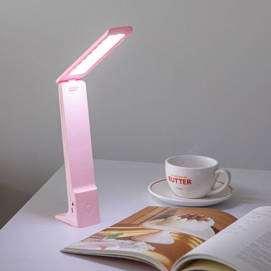 아이린 무선 밝기조절 접이식 LED 스탠드,핑크