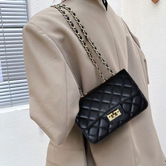 여성 미니 스퀘어 퀄팅 체인 숄더 크로스 백 가방[WD9