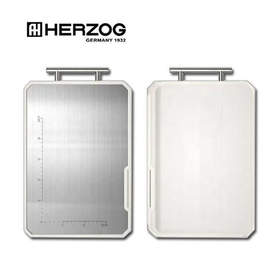 헤르조그 프리미엄 스텐 핸들 양면 도마 CP-036