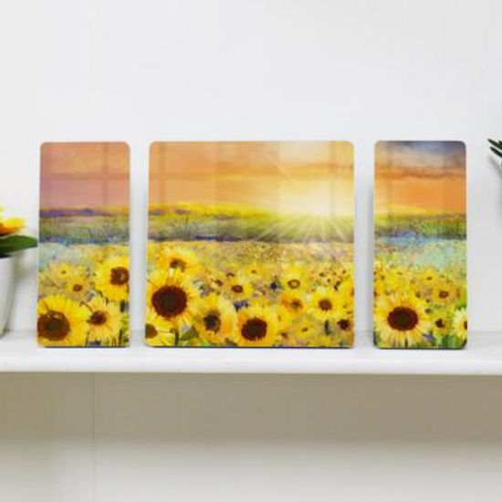 tj103-폼아크릴액자3P_행운을주는해바라기밭