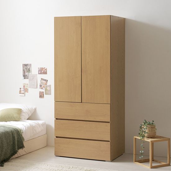 보루네오 오브제 키큰장_푸시 800 3단서랍 옷장