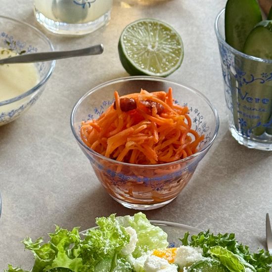 마메종 블루로즈 유리 글라스 디저트볼 1p