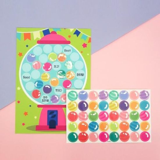 MELLOW 칭찬스티커 Bubblegum - Pink