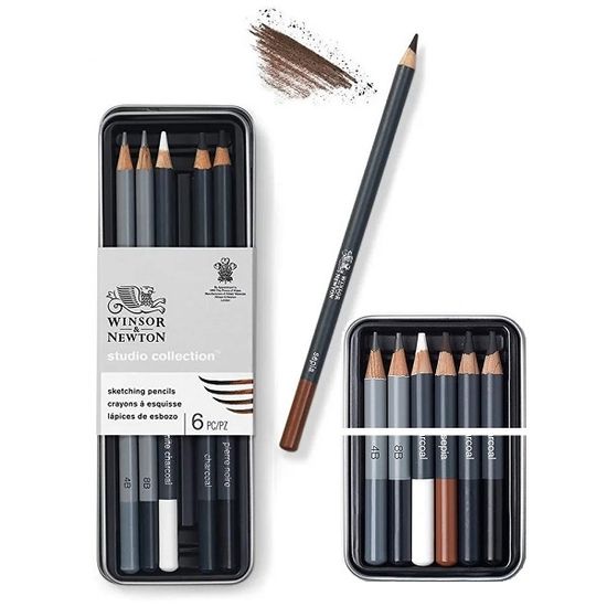 [윈저앤뉴튼] Studio~ 스케치연필/용품 6종 Tin  F191