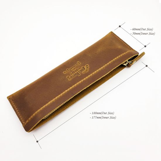 아그네스마틴_천연 소가죽 펜케이스 필통