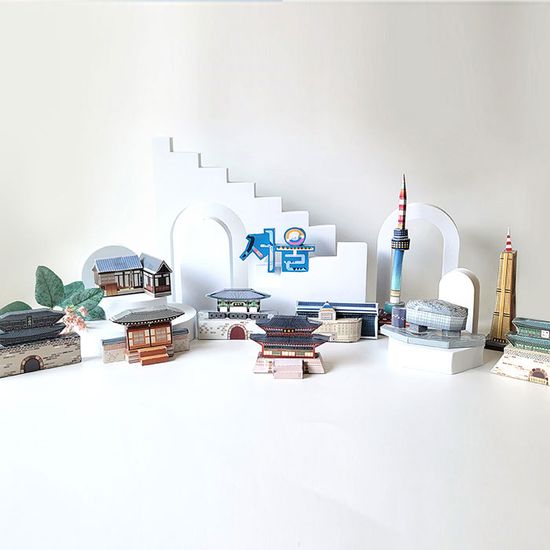 서울랜드마크SET (스티커+페이퍼토이)