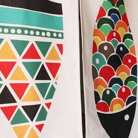 시바타 바란스 가리개커튼(물고기)