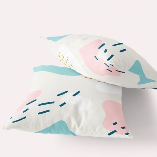 파스텔 도트 핑크 흔적 인테리어 쿠션 CET35