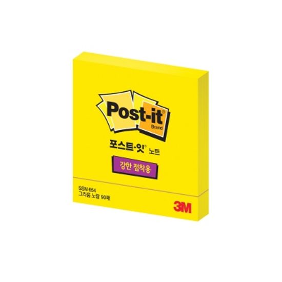 3M 포스트-잇 강한점착용 노트 SSN 654