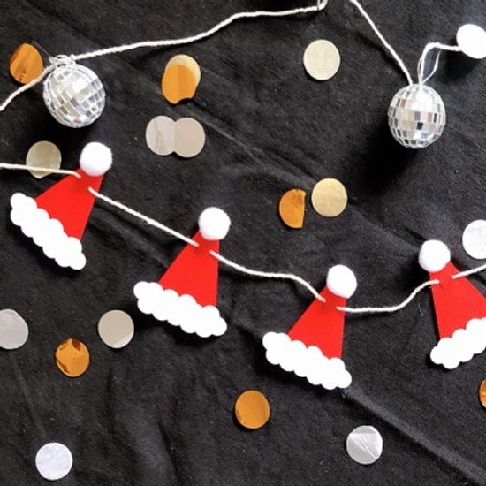 크리스마스 산타모자 가랜드