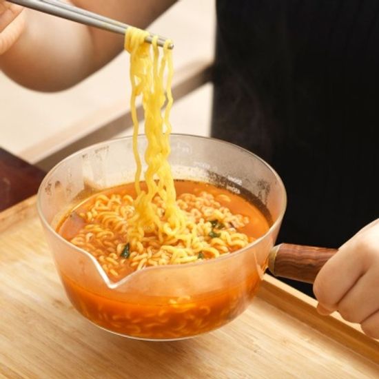 홈카페 감성 내열유리 우드 핸들 4종 샷잔 라면기