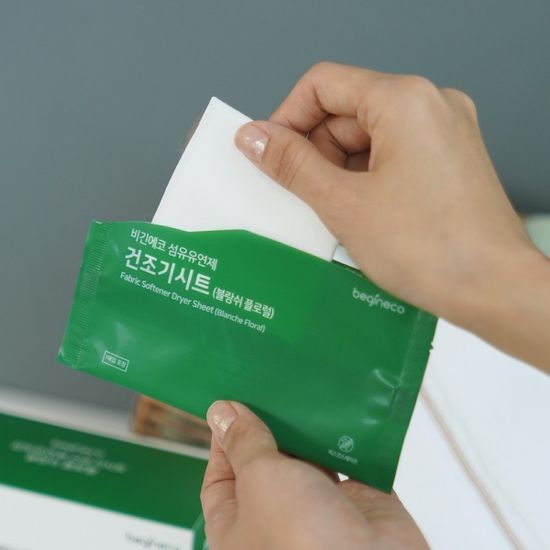 비긴에코 건조기시트 블랑쉬 플로럴향 40매입 × 3팩