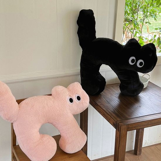 귀여운 고양이 인형 목베개 목쿠션