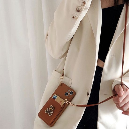 갤럭시 s24 23 22 21 20 노트20 곰돌이 스트랩 케이스