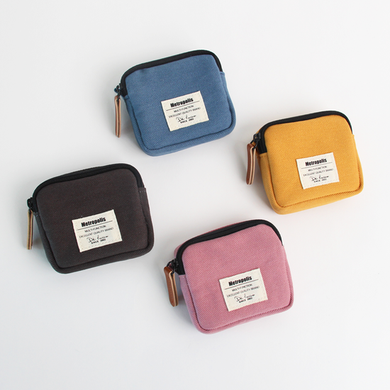 패브릭 미니 파우치 에어팟 파우치 미니월렛(4 color)