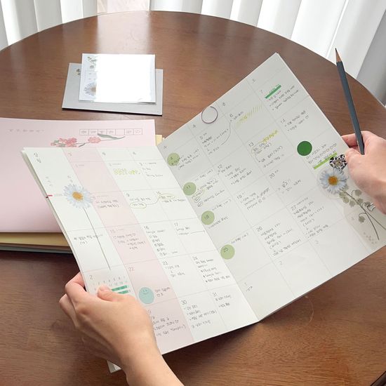 2026 꽃길여담 월간 기록장(책갈피 세트)